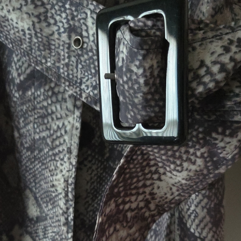 INC International Concepts Snake Print Trench Coat - Picture 4 of 11
